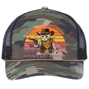 YouVe Just Buttered Your Last Biscuit Western Cat Cowboy Retro Rope Trucker Hat Cap