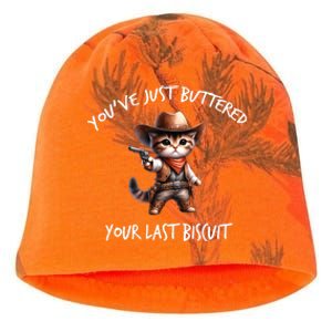 YouVe Just Buttered Your Last Biscuit Western Cat Cowboy Kati - Camo Knit Beanie