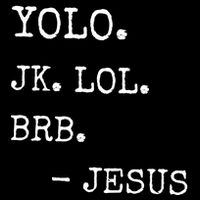 Yolo Jk Brb Jesus Cooling Performance Crew T-Shirt