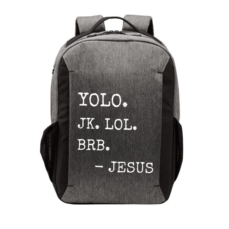 Yolo Jk Brb Jesus Vector Backpack