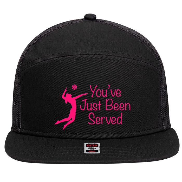 You've Just Been Served Volleyball 7 Panel Mesh Trucker Snapback Hat