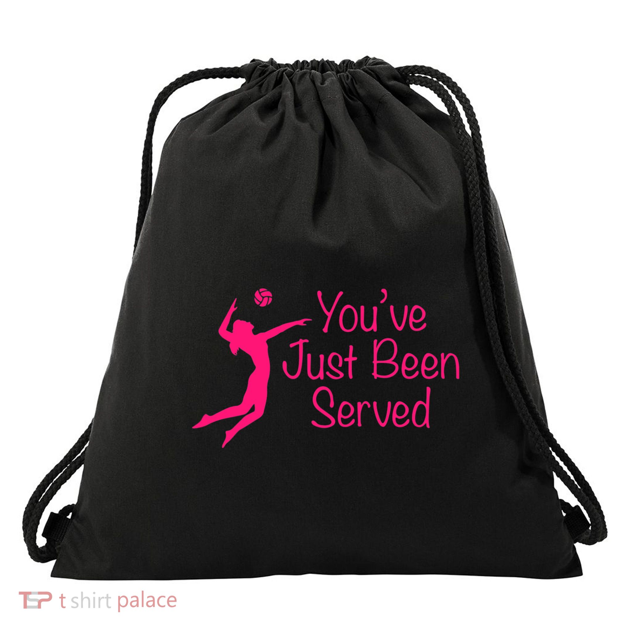 You've Just Been Served Volleyball Drawstring Bag