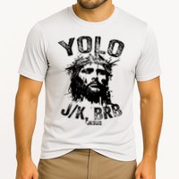 Yolo Jk Brb Jesus Funny Resurrection Christians Easter Day Cooling Performance Crew T-Shirt