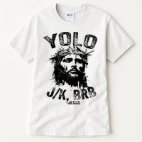 Yolo Jk Brb Jesus Funny Resurrection Christians Easter Day Tall T-Shirt