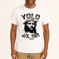Yolo Jk Brb Jesus Funny Resurrection Christians Easter Day Tall T-Shirt