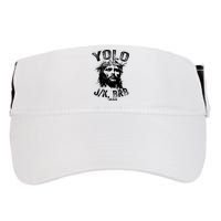 Yolo Jk Brb Jesus Funny Resurrection Christians Easter Day Adult Drive Performance Visor