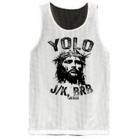 Yolo Jk Brb Jesus Funny Resurrection Christians Easter Day Mesh Reversible Basketball Jersey Tank