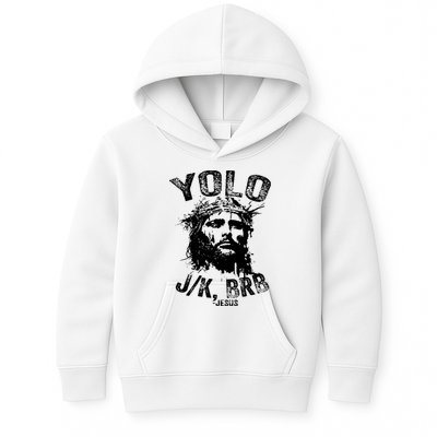 Yolo Jk Brb Jesus Funny Resurrection Christians Easter Day Kids Hoodie