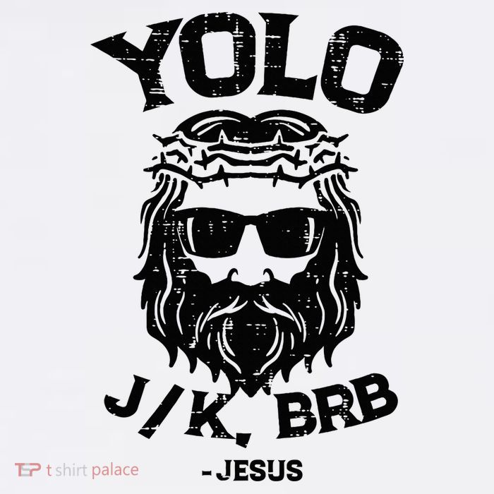 Yolo Jk Brb Jesus Funny Easter Day Ressurection Christians Sustainable Bucket Hat