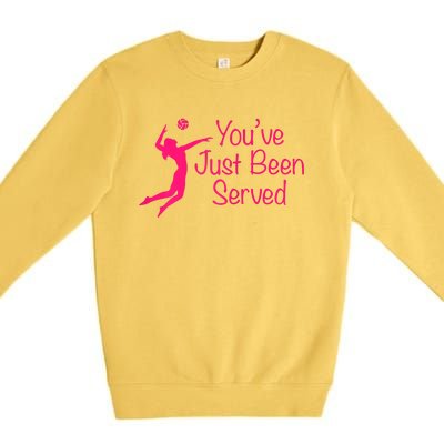 You've Just Been Served Volleyball Premium Crewneck Sweatshirt