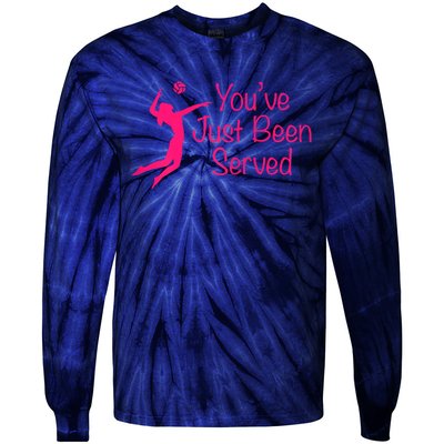 You've Just Been Served Volleyball Tie-Dye Long Sleeve Shirt