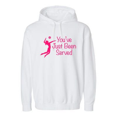 You've Just Been Served Volleyball Garment-Dyed Fleece Hoodie