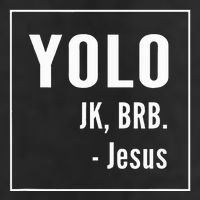 Yolo Jk Brb Jesus Christian Catholic Funny Adult Drive Performance Visor