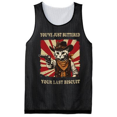 YouVe Just Buttered Your Last Biscuit Western Cat Cow Mesh Reversible Basketball Jersey Tank