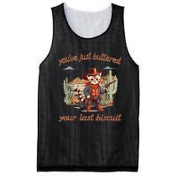 YouVe Just Buttered Your Last Biscuit Western Cat Cowboy Mesh Reversible Basketball Jersey Tank