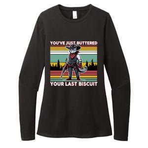 YouVe Just Buttered Your Last Biscuit Western Cowboy Cat Womens CVC Long Sleeve Shirt