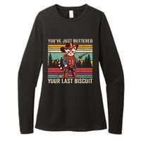 YouVe Just Buttered Your Last Biscuit Western Cowboy Cat Womens CVC Long Sleeve Shirt