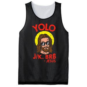 Yolo Jk Brb Jesus Funny Easter Day Ressurection Christians Mesh Reversible Basketball Jersey Tank