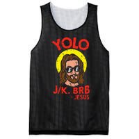 Yolo Jk Brb Jesus Funny Easter Day Ressurection Christians Mesh Reversible Basketball Jersey Tank