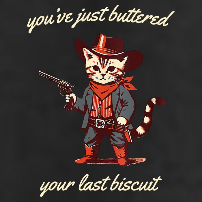 Youve Just Buttered Your Last Biscuit Western Cat Cowboy Adult Drive Performance Visor