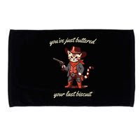 Youve Just Buttered Your Last Biscuit Western Cat Cowboy Microfiber Hand Towel