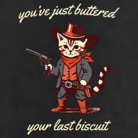 Youve Just Buttered Your Last Biscuit Western Cat Cowboy Microfiber Hand Towel