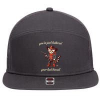 Youve Just Buttered Your Last Biscuit Western Cat Cowboy 7 Panel Mesh Trucker Snapback Hat