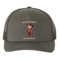 Youve Just Buttered Your Last Biscuit Western Cat Cowboy Yupoong Adult 5-Panel Trucker Hat