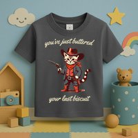 Youve Just Buttered Your Last Biscuit Western Cat Cowboy Toddler T-Shirt
