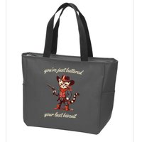 Youve Just Buttered Your Last Biscuit Western Cat Cowboy Zip Tote Bag