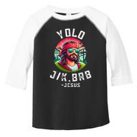 Yolo Jk Brb Jesus Funny Easter Resurrection Christians Toddler Fine Jersey T-Shirt