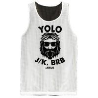 Yolo JK BRB Jesus Resurrection Funny Christian Mesh Reversible Basketball Jersey Tank