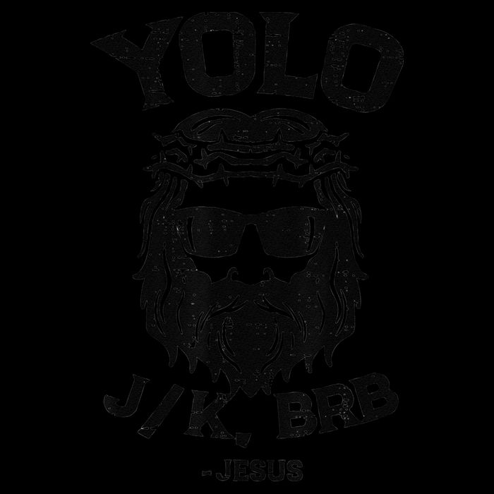 Yolo Jk Brb Jesus Funny Easter Day Ressurection Christians 16 in Basic Backpack