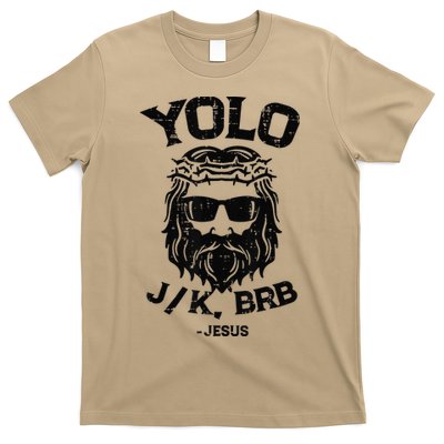 Yolo Jk Brb Jesus Funny Easter Day Ressurection Christians T-Shirt