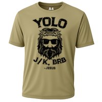 Yolo Jk Brb Jesus Funny Easter Day Cooling Performance Crew T-Shirt