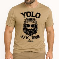 Yolo Jk Brb Jesus Funny Easter Day Cooling Performance Crew T-Shirt