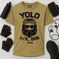 Yolo Jk Brb Jesus Funny Easter Day Cooling Performance Crew T-Shirt