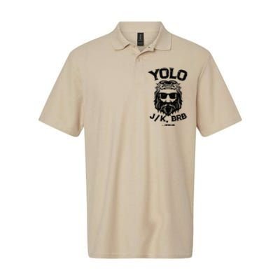 Yolo Jk Brb Jesus Funny Easter Day Softstyle Adult Sport Polo