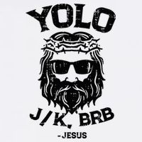 Yolo Jk Brb Jesus Funny Easter Day Women's Crop Top Tee