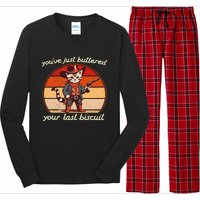 YouVe Just Buttered Your Last Biscuit Western Cat Cowboy Long Sleeve Pajama Set