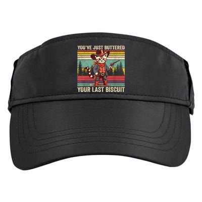 YouVe Just Buttered Your Last Biscuit Western Cowboy Cat Adult Drive Performance Visor