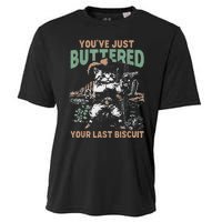 YouVe Just Buttered Your Last Biscuit Funny Cowboy Cat Cooling Performance Crew T-Shirt