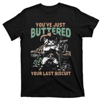 YouVe Just Buttered Your Last Biscuit Funny Cowboy Cat T-Shirt