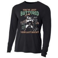 YouVe Just Buttered Your Last Biscuit Funny Cowboy Cat Cooling Performance Long Sleeve Crew