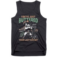 YouVe Just Buttered Your Last Biscuit Funny Cowboy Cat Tank Top