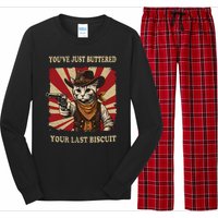 YouVe Just Buttered Your Last Biscuit Western Cat Cowboy Long Sleeve Pajama Set