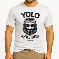 Yolo Jk Brb Jesus Funny Easter Day Ressurection Christians Cooling Performance Crew T-Shirt
