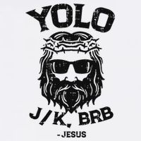 Yolo Jk Brb Jesus Funny Easter Day Ressurection Christians Cooling Performance Crew T-Shirt