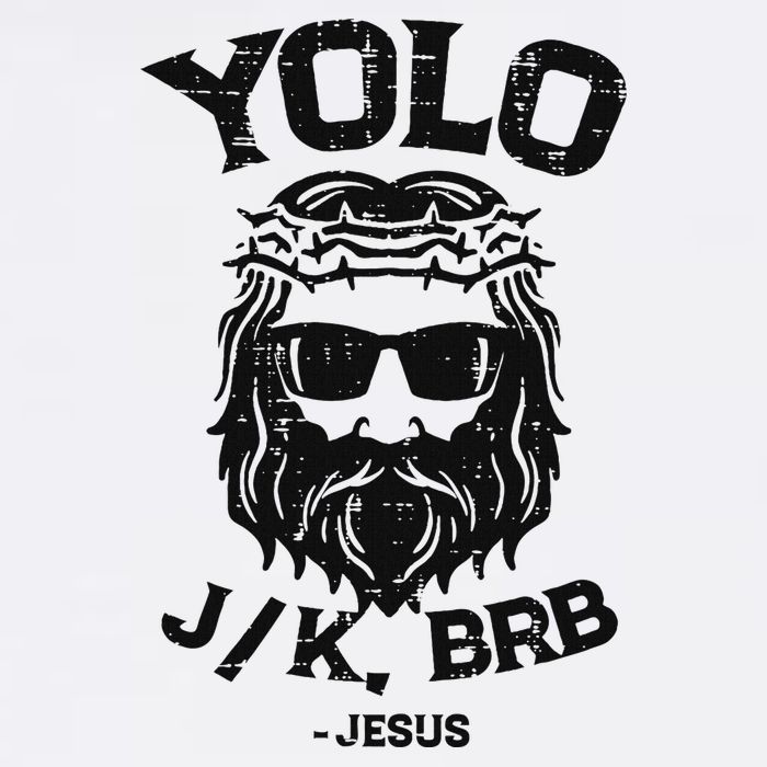 Yolo Jk Brb Jesus Funny Easter Day Ressurection Christians Cooling Performance Crew T-Shirt