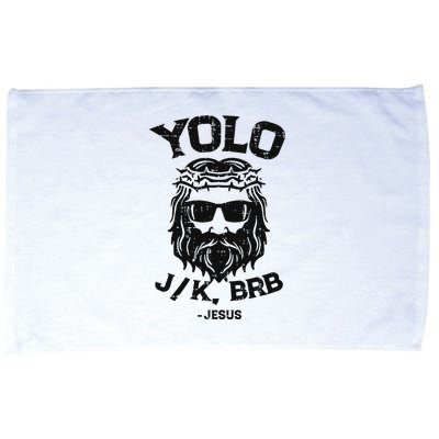 Yolo Jk Brb Jesus Funny Easter Day Ressurection Christians Microfiber Hand Towel